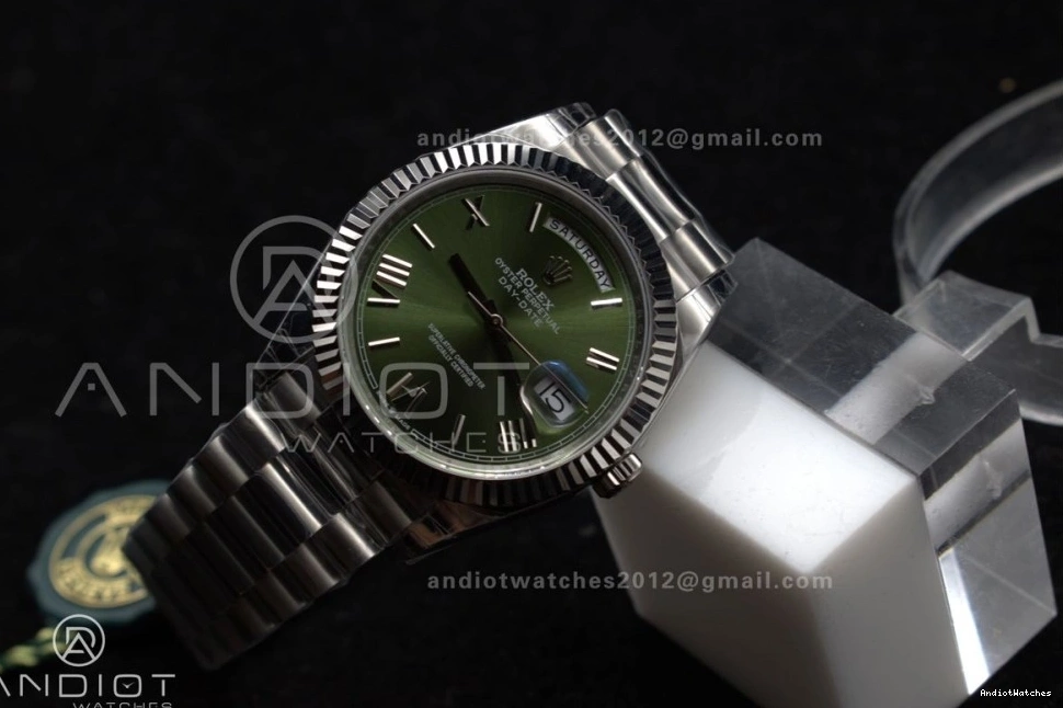 40 Green on Bracelet Weight Bezel President GSF A DayDate 719 SS Dial Gain Roman OdorResistant 0330